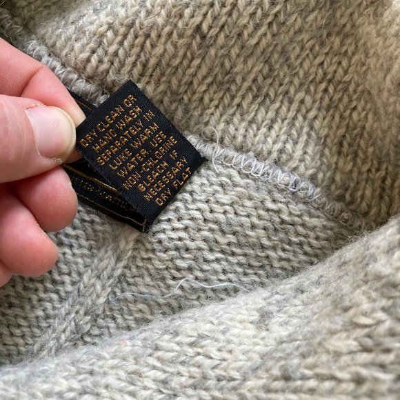 Eddie Bauer Wool Pullover Knit Sweater Shawl Collar Stripe Vintage Made in USA - Picture 4 of 7